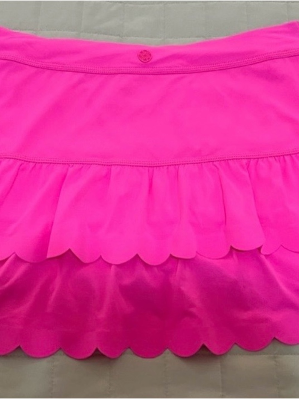 Lilly Pulitzer Bright Hot Pink Ruffled Mini Skirt - Picture 6 of 10